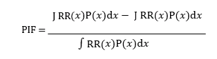 Formula for calculating PIFs