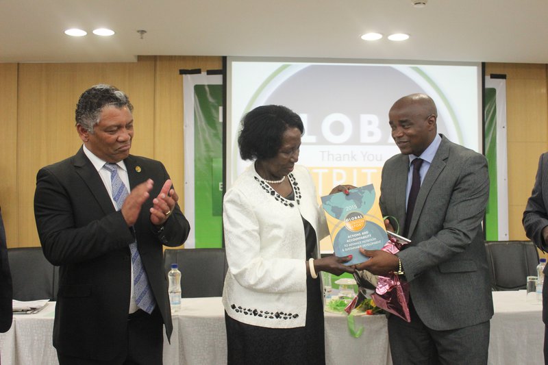 Hon. Lubinda, Vice President Inonge Wina and William Chilufya - Launch of GNR2015